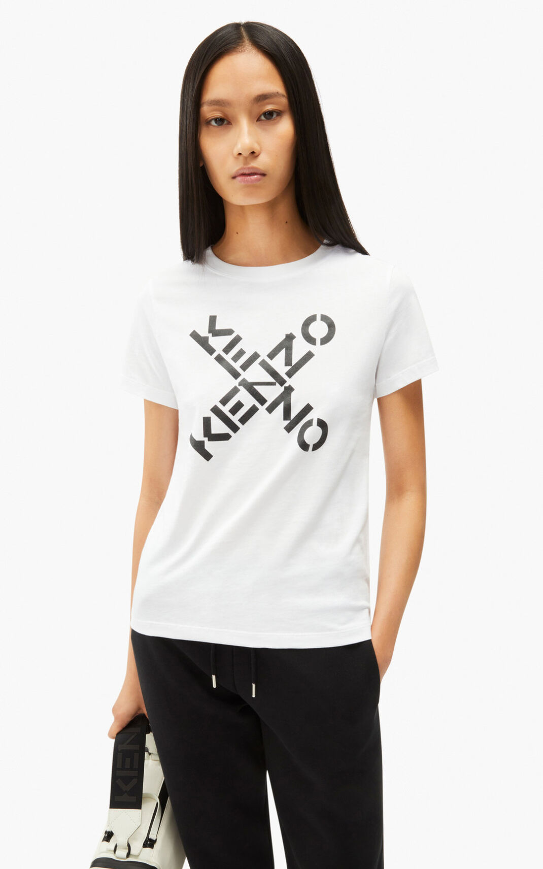 Kenzo Sport Big X T-shirts Dame - Hvide DK-212745